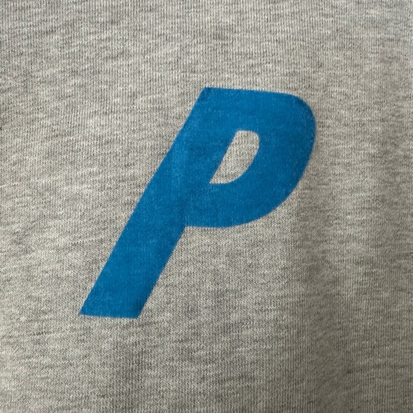 Palace Flocka P Crew, Grey Marl/Blue, Size Small, Season Autumn 2017 - Picture 2 of 4
